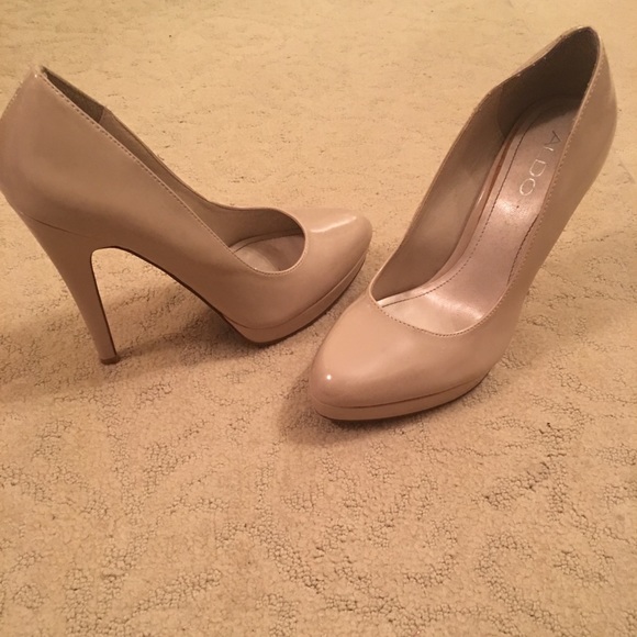New Womens 7 Inch Stiletto Heel Ladies Nude Patent Concealed Platform Heel Shoes | eBay